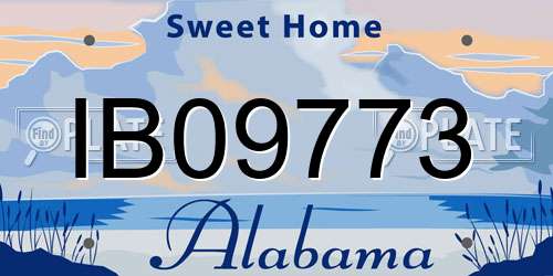 IB09773 Alabama License Plate