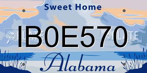 IB0E570 Alabama License Plate