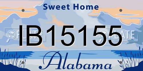 IB15155 Alabama License Plate