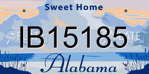 IB15185 Alabama License Plate