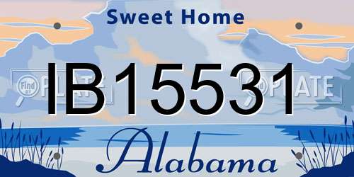 IB15531 Alabama License Plate