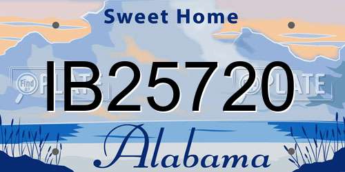 IB25720 Alabama License Plate
