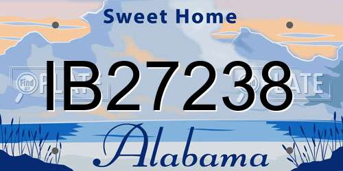 IB27238 Alabama License Plate