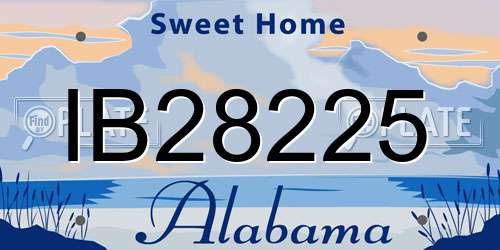 IB28225 Alabama License Plate