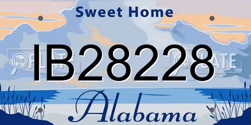 IB28228 Alabama License Plate