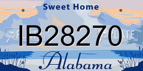 IB28270 Alabama License Plate
