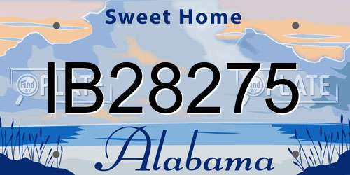 IB28275 Alabama License Plate