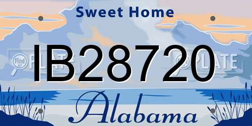 IB28720 Alabama License Plate