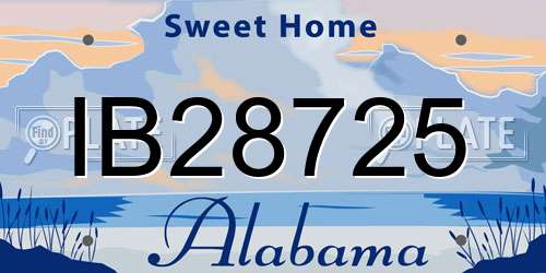 IB28725 Alabama License Plate