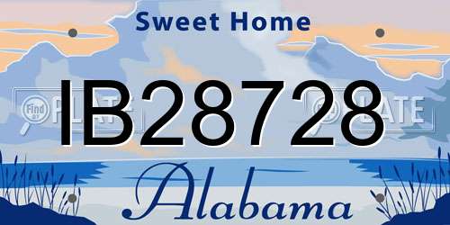 IB28728 Alabama License Plate