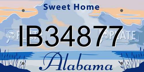 IB34877 Alabama License Plate