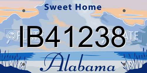 IB41238 Alabama License Plate