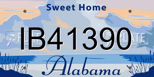 IB41390 Alabama License Plate