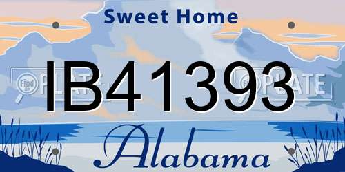 IB41393 Alabama License Plate