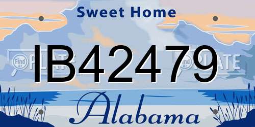 IB42479 Alabama License Plate