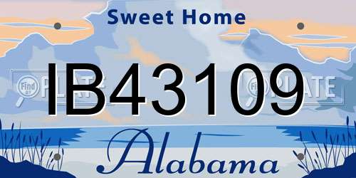IB43109 Alabama License Plate