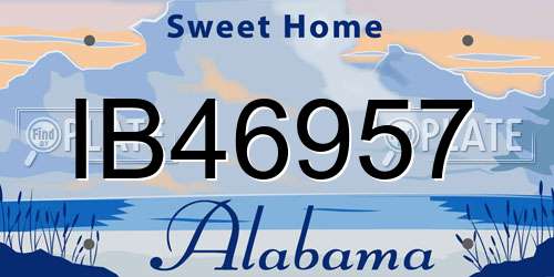 IB46957 Alabama License Plate