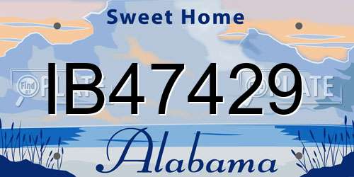IB47429 Alabama License Plate