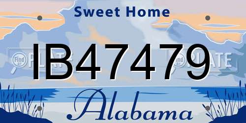 IB47479 Alabama License Plate