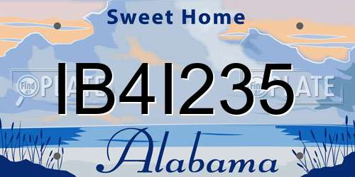 IB4I235 Alabama License Plate