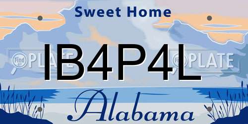 IB4P4L Alabama License Plate