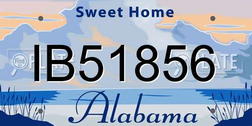 IB51856 Alabama License Plate