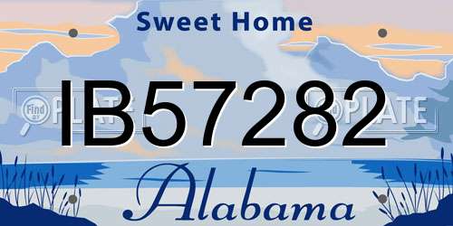 IB57282 Alabama License Plate