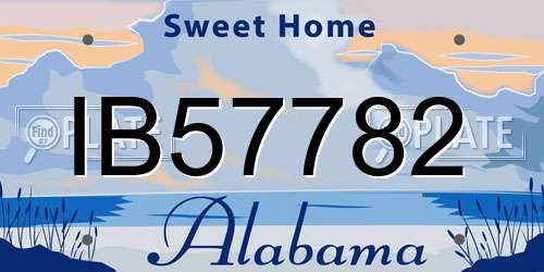 IB57782 Alabama License Plate