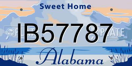 IB57787 Alabama License Plate