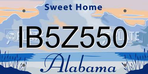 IB5Z550 Alabama License Plate