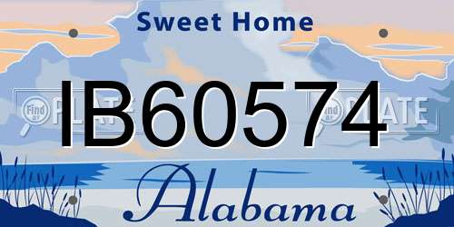 IB60574 Alabama License Plate