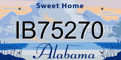 IB75270 Alabama License Plate