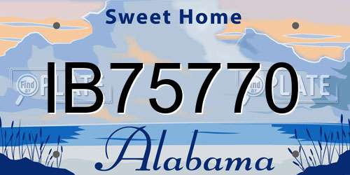 IB75770 Alabama License Plate