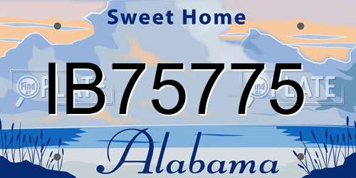 IB75775 Alabama License Plate