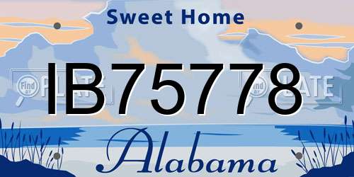 IB75778 Alabama License Plate