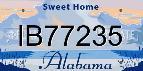 IB77235 Alabama License Plate