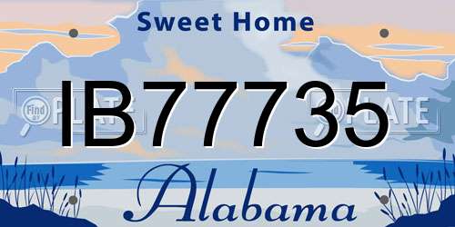 IB77735 Alabama License Plate