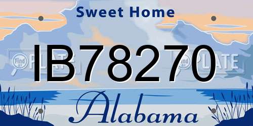 IB78270 Alabama License Plate