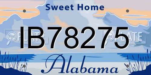 IB78275 Alabama License Plate