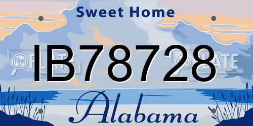 IB78728 Alabama License Plate