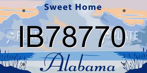 IB78770 Alabama License Plate