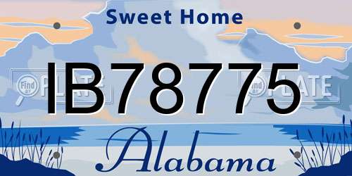 IB78775 Alabama License Plate