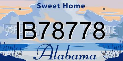IB78778 Alabama License Plate