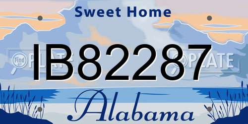 IB82287 Alabama License Plate