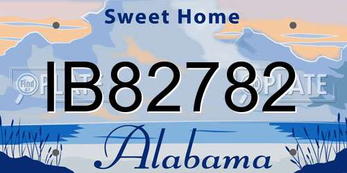IB82782 Alabama License Plate