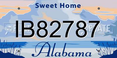 IB82787 Alabama License Plate