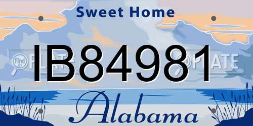 IB84981 Alabama License Plate