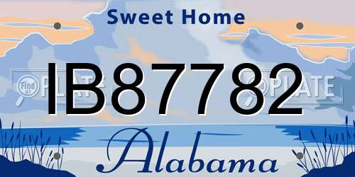 IB87782 Alabama License Plate