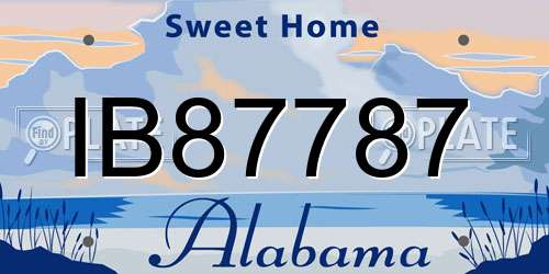IB87787 Alabama License Plate