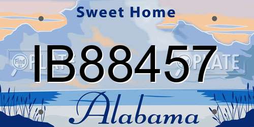 IB88457 Alabama License Plate